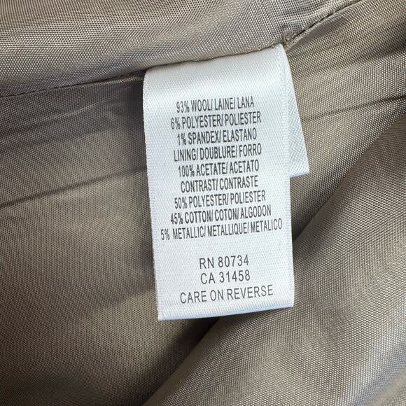 BCBG wool straight Skirt size 10 Metallic band - Picture 11 of 13